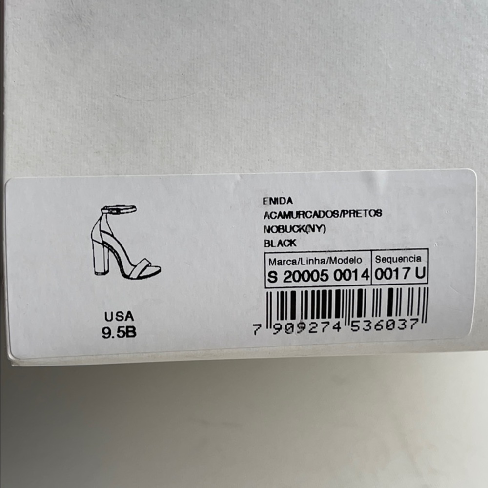 Schutz Enida Black Nubuck Ankle Strap Heels NEW - Picture 12 of 12